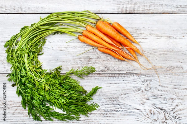Obraz fresh marking on  light, wooden background, autumn harvest