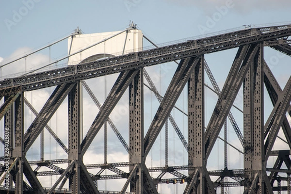 Obraz bridges linking quebec city and levis  