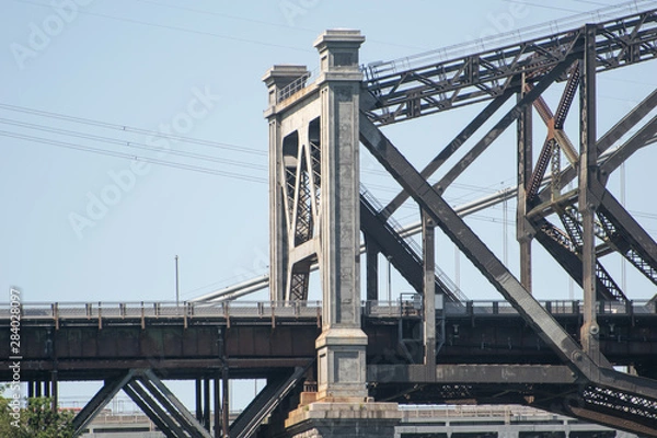 Obraz bridges linking quebec city and levis  