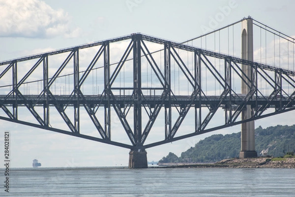 Obraz bridges linking quebec city and levis  