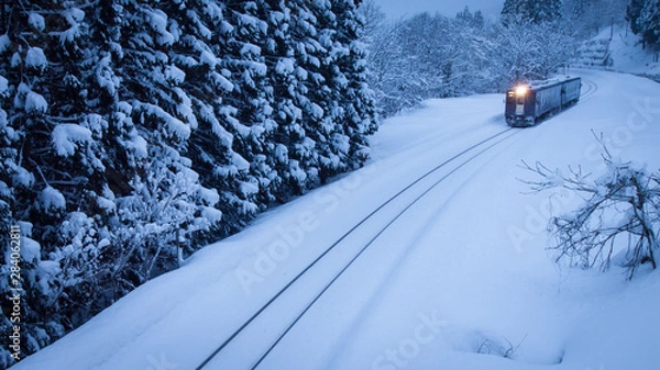 Obraz 冬のローカル線　秋田内陸縦貫鉄道