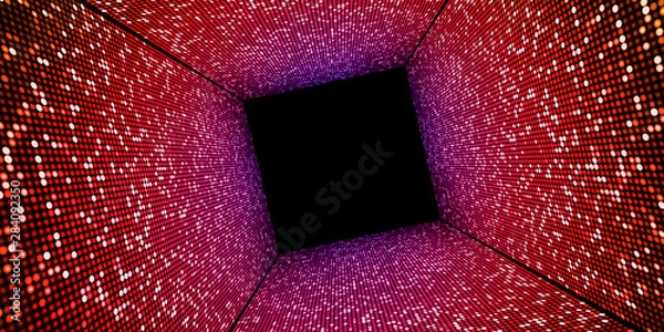 Fototapeta LED panel-like virtual light architecture - digitally generated image