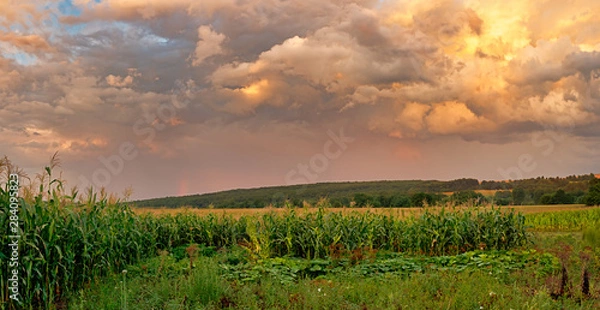 Obraz Dramatic landscape at sunset