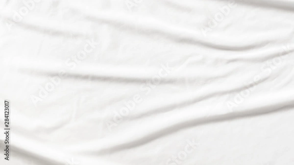 Fototapeta Pattern texture  crumpled white fabric background