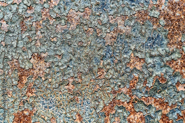 Obraz Cracked paint on rust