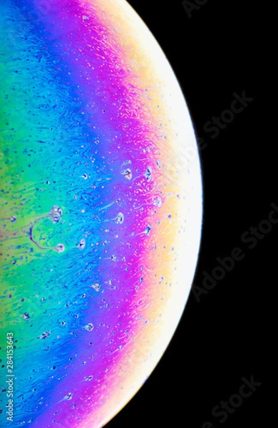 Fototapeta Incredible fancy soapy water pattern abstract background semicircle.