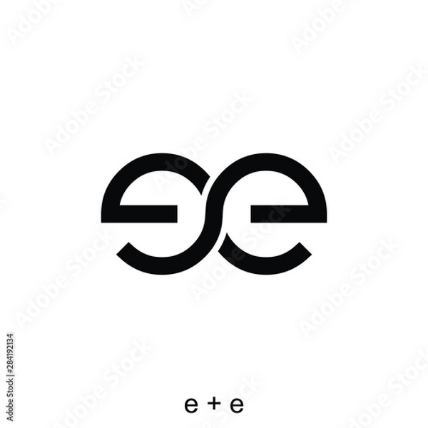 Fototapeta letter e and e concept ready to use