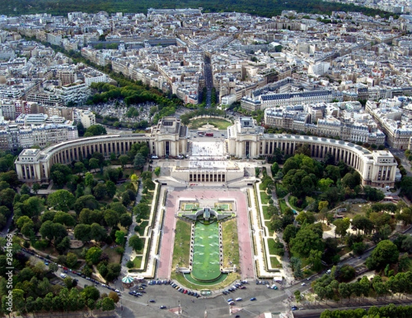 Fototapeta trocadero from eiffel tower