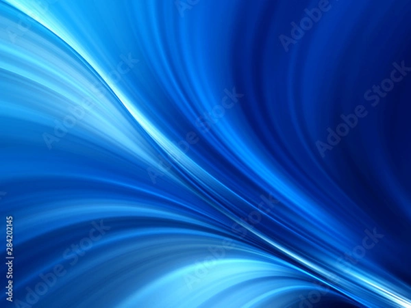 Fototapeta Abstract Background - wave of blue light 