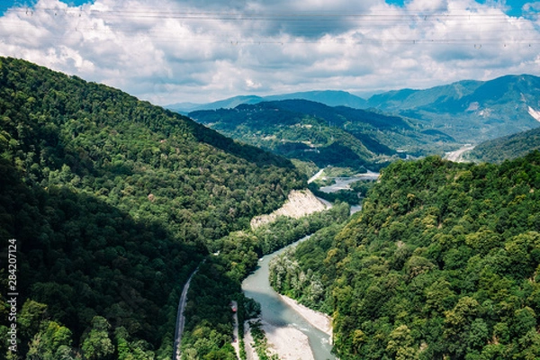 Obraz mountain river, top view