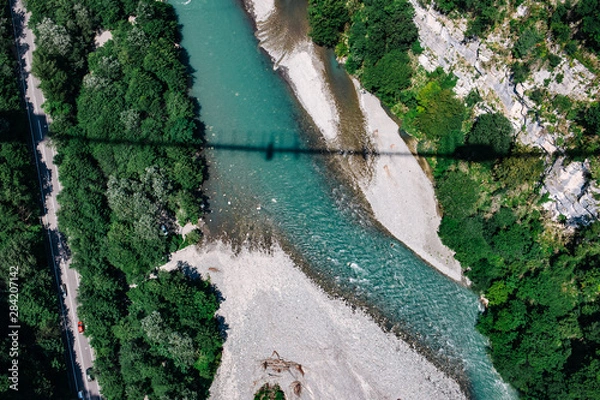 Obraz mountain river, top view