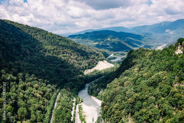 Obraz mountain river, top view