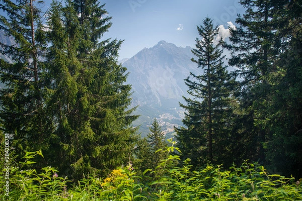 Fototapeta Summer day high in Italian Alps 