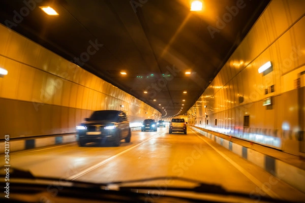 Obraz by car into the tunnel