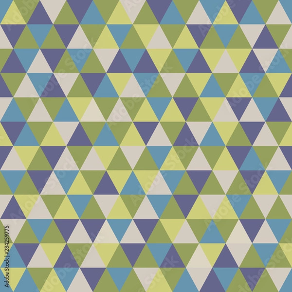 Fototapeta Triangle pattern with retro and fashion concept seamless background, vector illustration