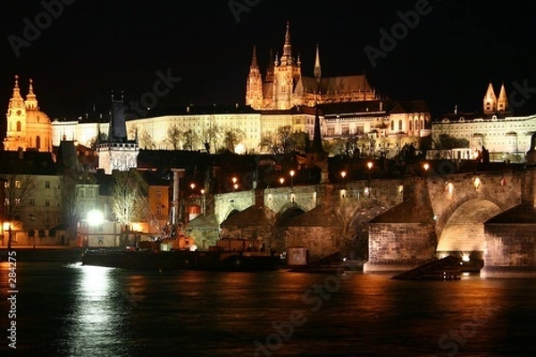 Obraz prague castle at night