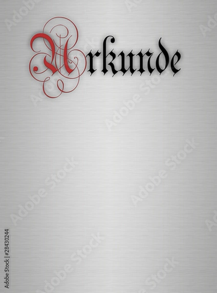 Fototapeta Urkunde