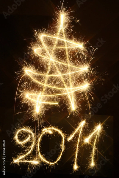 Obraz Сaption 2011 and Christmas tree