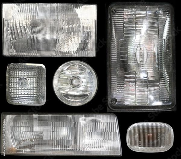 Obraz Texture of Car Headlight and motorcycle Headlight