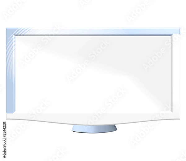 Obraz designed tv - clear white tv; abstract blue