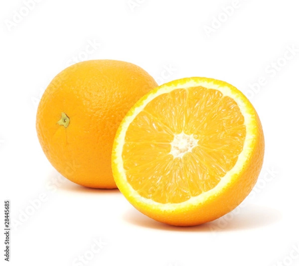 Obraz Juicy Oranges Isolated on White Background