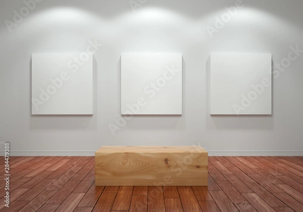 Obraz 3D render illustration exhibition room