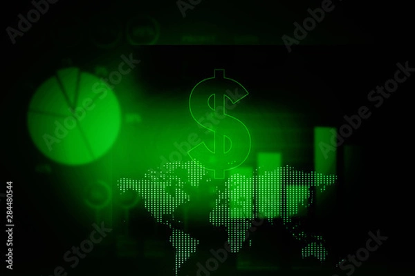 Fototapeta 2d rendering Dollar symbol 