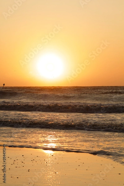 Fototapeta sunset on beach