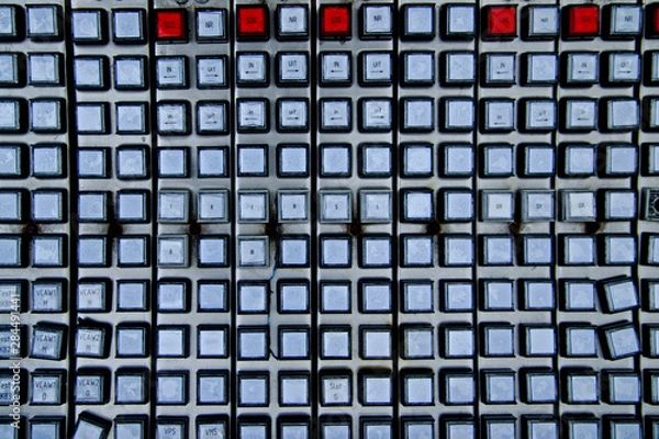 Fototapeta panel of old buttons