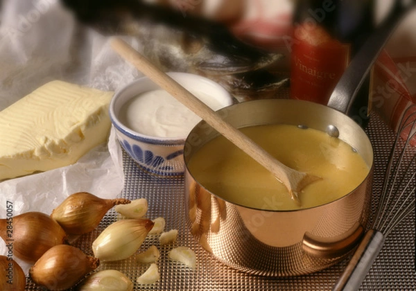 Fototapeta Sos z białego masła