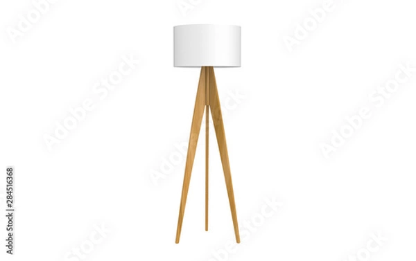Obraz 3d Illustration of  modern tripod floor lamp
