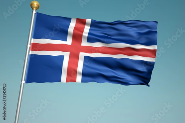 Fototapeta アイスランドの国旗