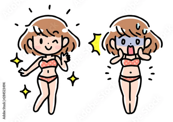 Obraz 自分磨きをする女性