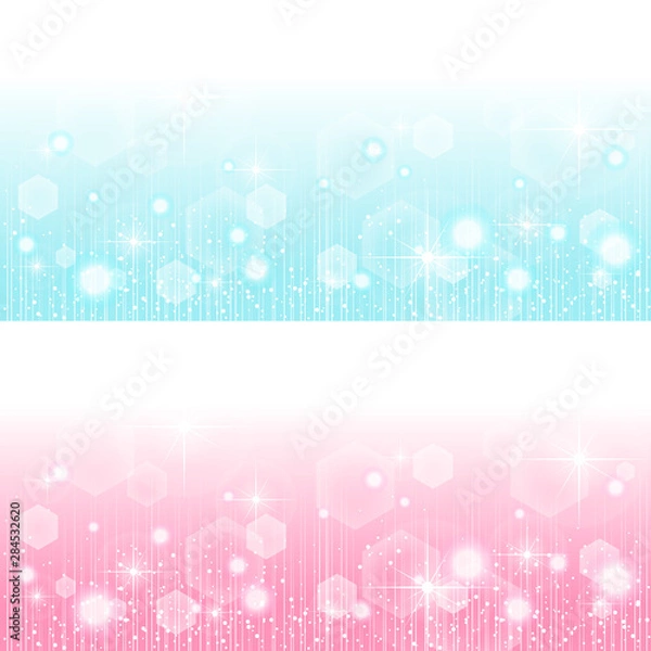 Obraz キラキラの帯 ピンクとブルー