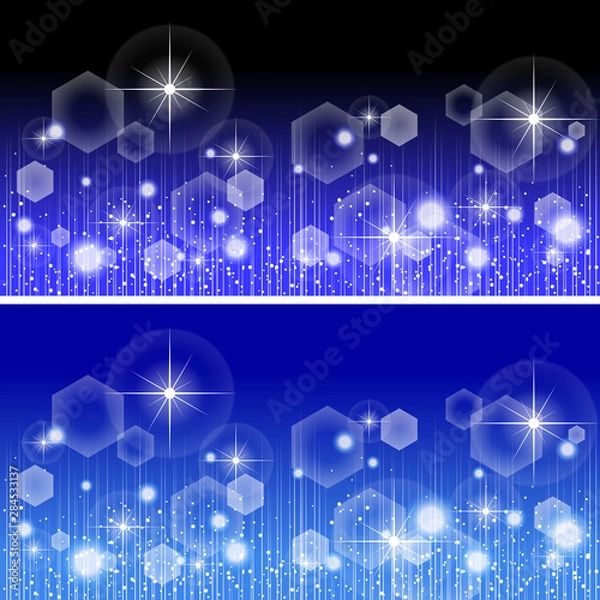 Obraz キラキラの帯 ブルー