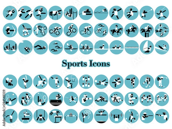 Obraz オリンピック競技種目のアイコンセット