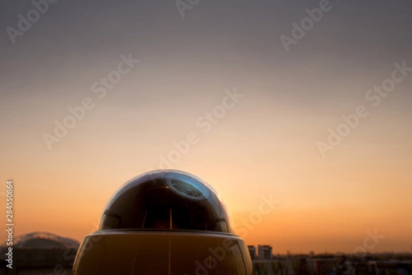 Obraz CCTV camera outdoor with sky and cloud