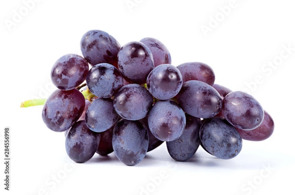 Fototapeta Ripe red grape isolated on white background