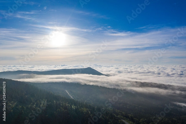 Obraz 朝日と雲海