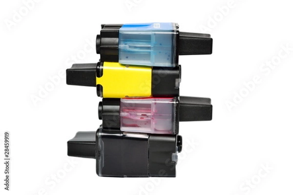 Obraz Ink cartridges isolated on white