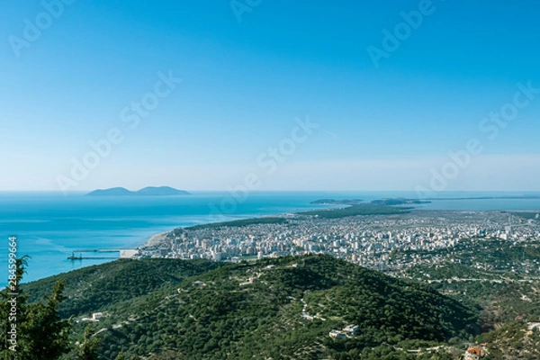 Obraz Aerial view of Vlore city