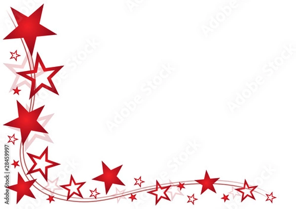 Fototapeta Rahmen - rote Sterne