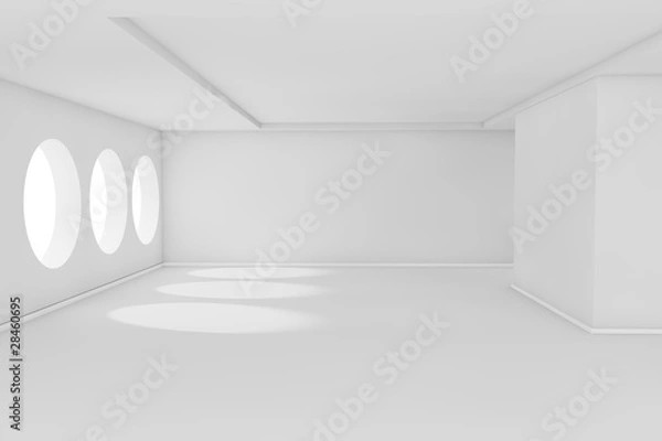Obraz White empty room