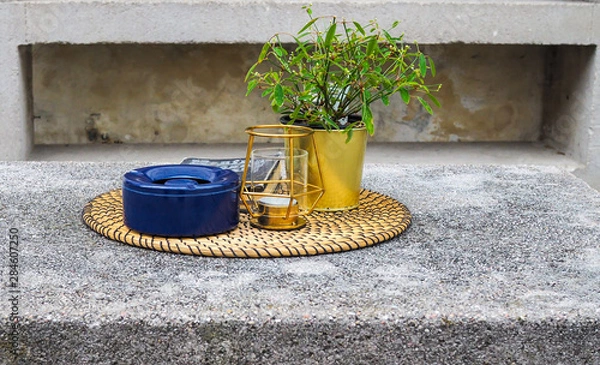 Fototapeta Many things on tray