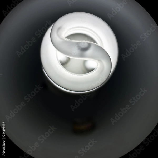 Fototapeta light bulb on black background