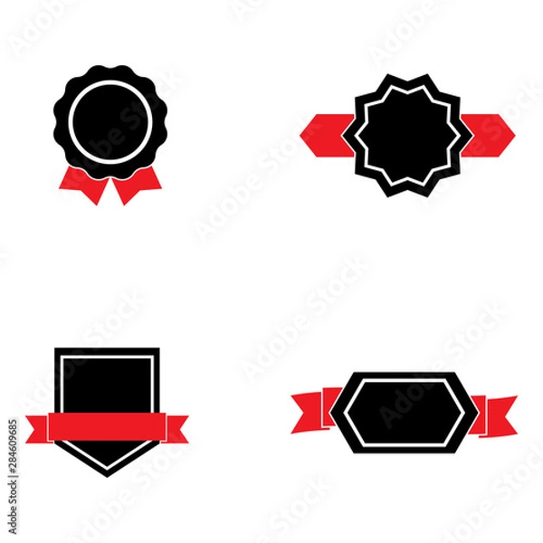 Fototapeta Ribbon logo template vector icon