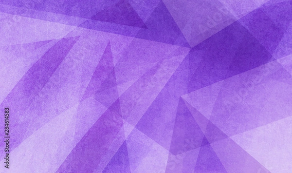 Fototapeta Abstract purple background with texture, modern art style design with triangles and polygon shapes layered in contemporary creative geometric background
