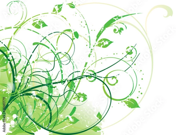 Obraz abstract flower Illustration vector spring summer green