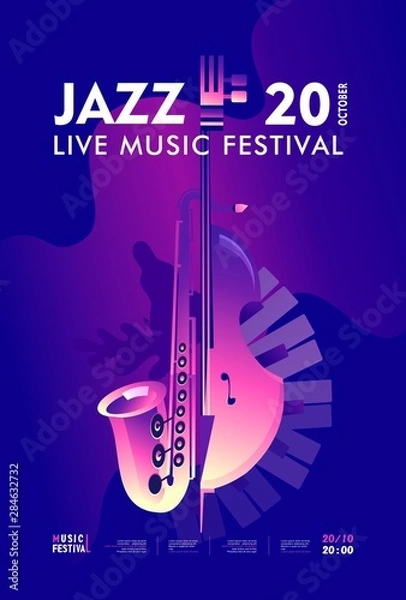 Obraz jazz music poster