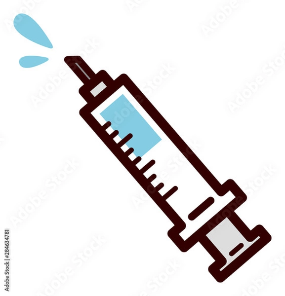 Obraz 注射器　デフォルメイラスト